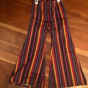 Free People Flared Striped Colorful Pants